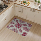 Red Red Floral Vintage Area Rug