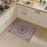 Vintage Pink Mandala Floral Area Rug