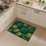 Lush Variegated Monstera Green Area Rug
