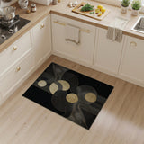 Geometric Modern Black Gold Geometric Abstract Area Rug