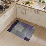 Purple Grey Geometric Arch Abstract Rug