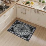 Cosmic Spider Web Black White Area Rug