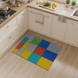 Geometric Modern Multi-color and Patterns Vibrant Geometric Multi-Color Block Area Rug