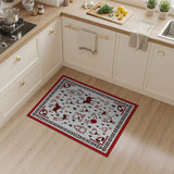 Red Reindeer Heritage Tribal Area Rug