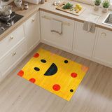 Yellow Smiley Face Kids Area Rug