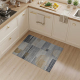 Modern Geometric Grey Gold Area Rug