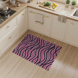 Pink Tribal Wave Dots Area Rug