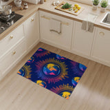 Neon Globe Cityscape Area Rug
