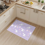 Purple Unicorn Rainbow Kids Area Rug