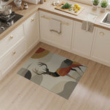 Geometric Deer Silhouette Area Rug