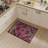 Hot Pink Distressed Southwestern Area Rug