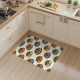 Rainbow Pet Bowls Kids Cartoon Rug