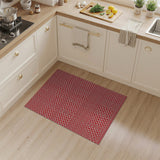 Classic Red Gingham Checkered Rustic Farmhouse Area Rug