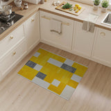 Yellow Vibrant Yellow Geometric Block Area Rug