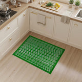 ODIKA Vibrant Green Wavy Geometric Area Rug