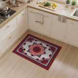 Red Red Navy Mandala Persian Area Rug
