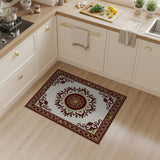 Ornate Red Gold Persian Medallion Rug