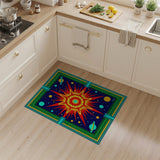 Multi-color and Patterns Cosmic Starburst Area Rug