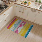 Playful Striped Clouds Multi-Color Area Rug