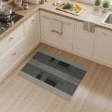 Neutral Tonal Geometric Block Area Rug