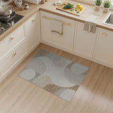 Beige Neutral Abstract Organic Shapes Area Rug