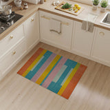 Vibrant Polka Dot Multi-Stripe Area Rug