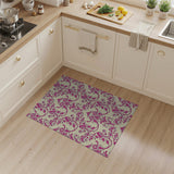 Elegant Floral Vintage Elegant Pink Damask Floral Area Rug