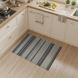 Bold Black and White Bold Black White Striped Woven Area Rug