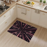 Cosmic Pink Ray Burst Area Rug