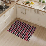 Bold Red Black Gingham Checkered Area Rug