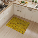 Yellow Rivet Bolt Grid Area Rug