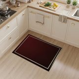 Luxe Deep Red Area Rug with Gold Border