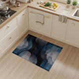 Geometric Modern Abstract Blue Geometric Modern Area Rug
