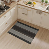 Geometric Modern Striped Modern Grey Striped Woven Area Rug