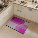 Pink Geometric Modern Vibrant Pink Geometric Abstract Area Rug