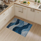 Coastal Blue Wave Area Rug