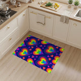 Rainbow Hearts Multi-Color Area Rug