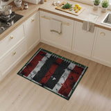 Distressed Multi-Color Cracked Stripe Area Rug