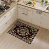 Red Traditional Persian Ornate Maroon Persian Medallion Area Rug