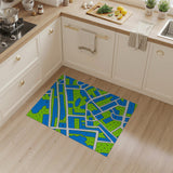 Vibrant Town Map Area Rug