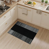 Black White Striped Geometric Geometric Modern Area Rug