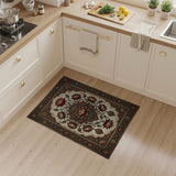 Ornate Red Lotus Persian Area Rug