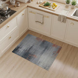 Grey Distressed Grey Abstract Area Rug