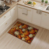 ODIKA Washable Autumn Pumpkin Harvest Area Rug - Low Pile Non-Slip Seasonal Decor