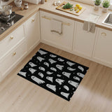 ODIKA Washable Halloween Ghost Area Rug - Low Pile Non-Slip Spooky Decor
