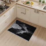 Gothic Bat Wings Full Moon Area Rug