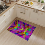 Rainbow Hearts Pop Art Area Rug