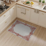 Ornate Red Persian Border Traditional Persian Area Rug