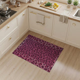 Pink Hot Pink Leopard Print Area Rug