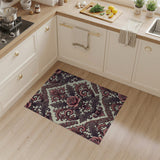 Ornate Pink Rose Baroque Area Rug